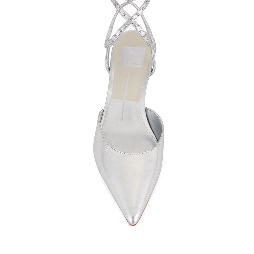Dolce Vita Silver Heels Pointed Toe Slingback
